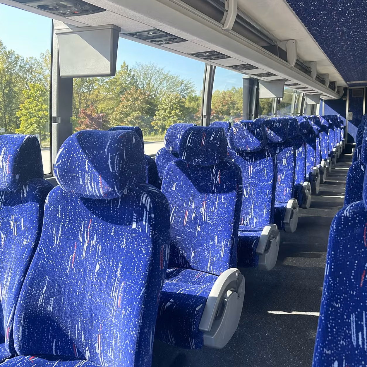 56 passenger charter bus interior
